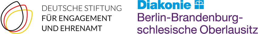 Logo Deutsche Stiftung für Engagement und Ehrenamt DSEE und Diakonie Berlin-Brandenburg schlesische Oberlausitz