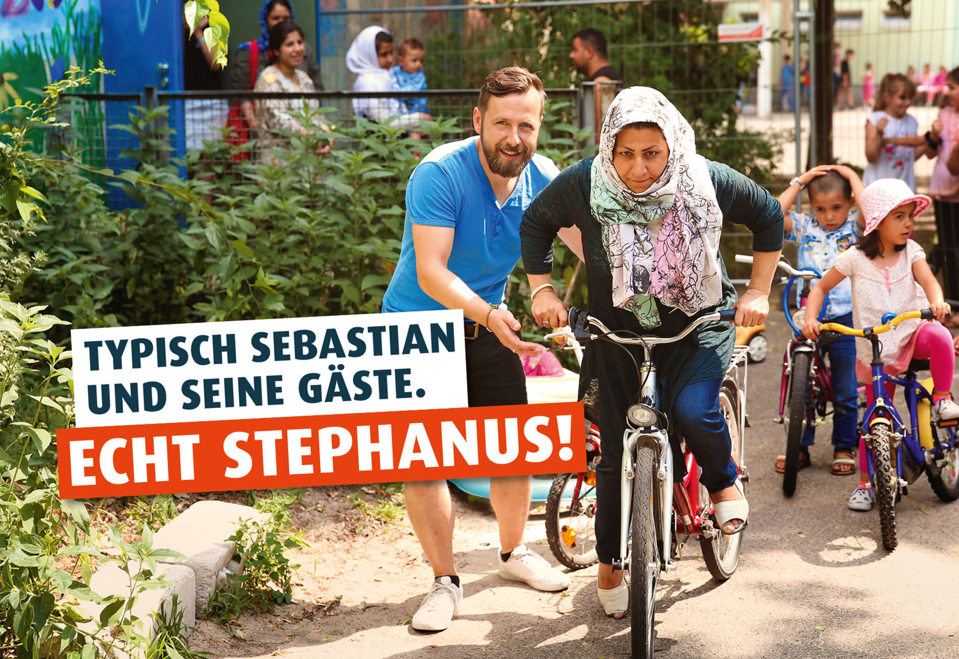 Der Einrichtungsleiter Sebastian Grytzka und Frau Raditcha – Typisch Sebastian. Echt Stephanus. – Eine Kampagne der Stephanus-Stiftung