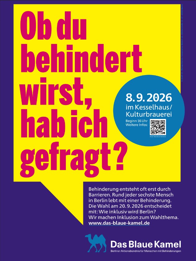 Plakat der Wahlinformationsveranstaltung