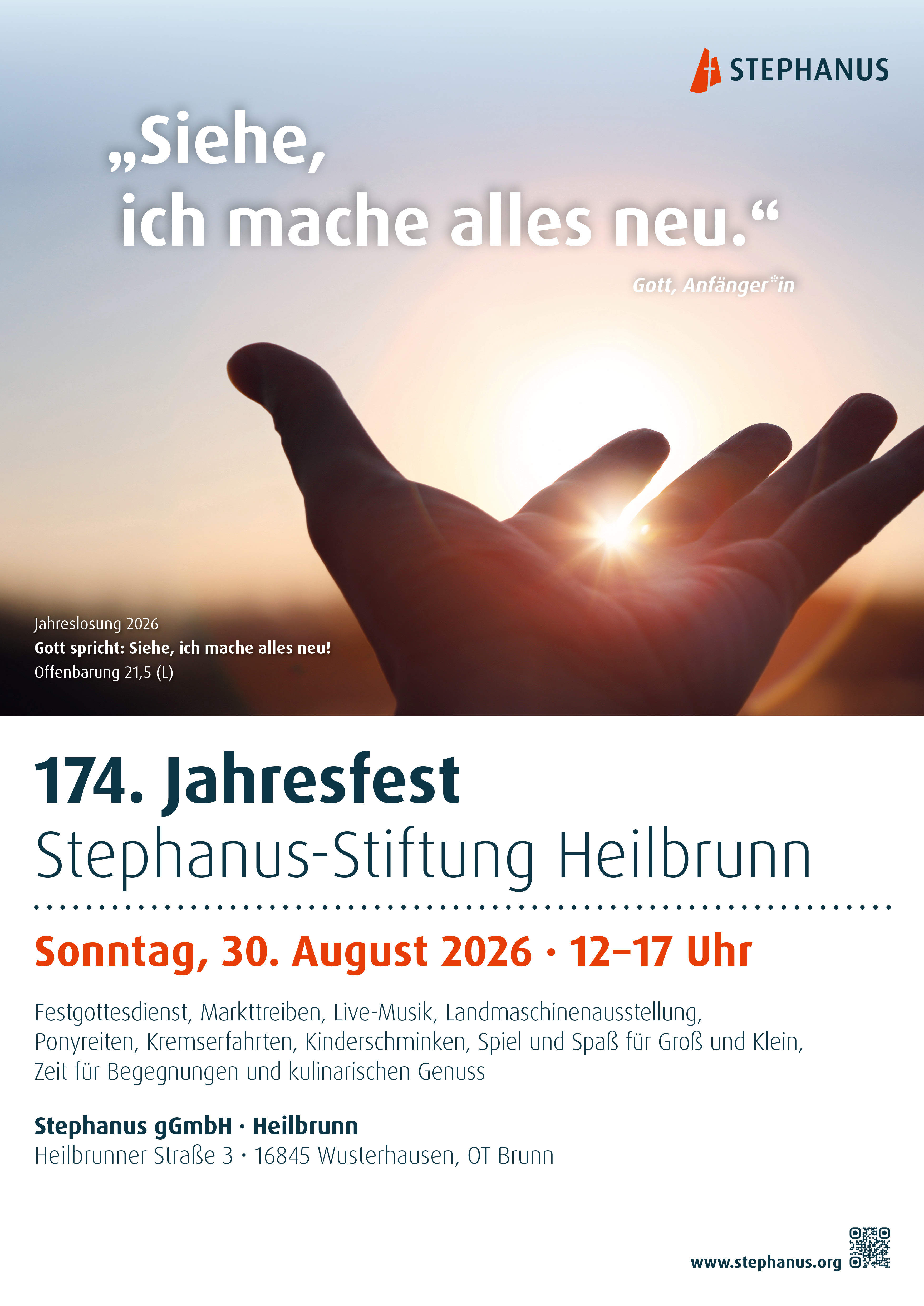 Plakat für das Jahresfest in Heilbrunn 2026