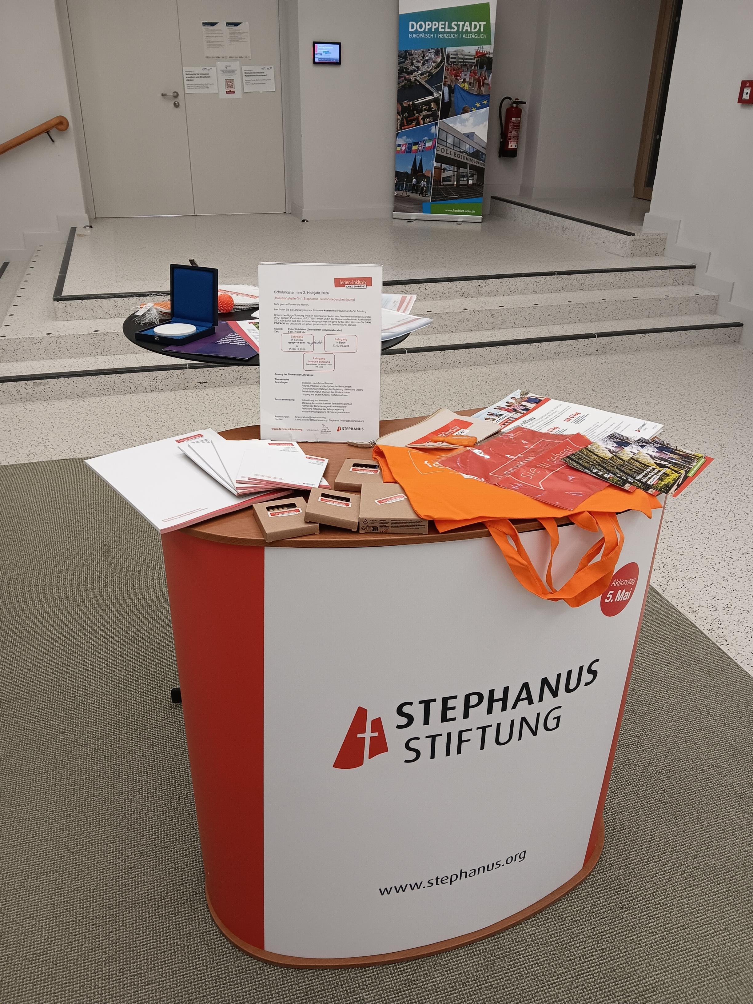 Werbestand vom Projekt ferien-inklusiv