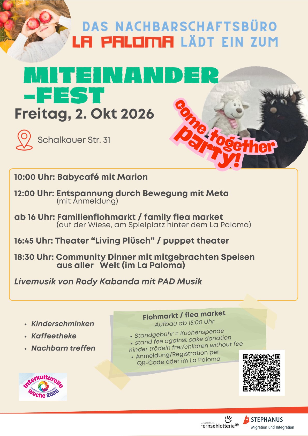 Plakat zur Veranschaulichung des Miteinander Fests