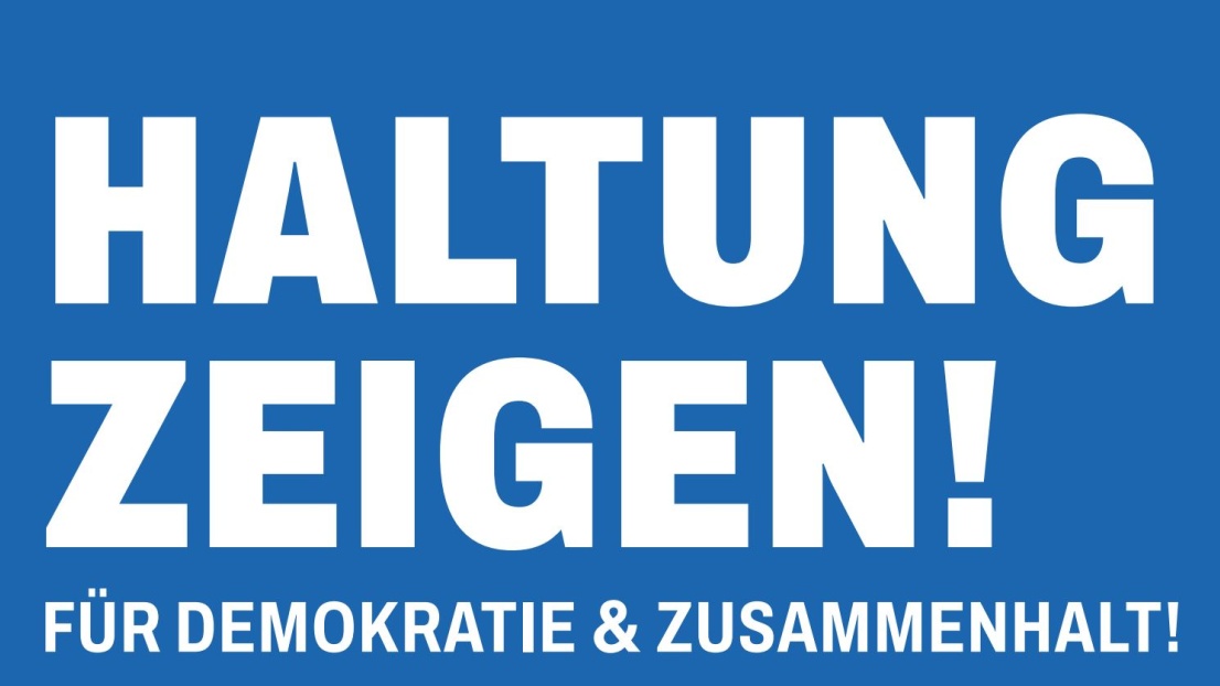 Plakat-Aufrug "Brandenburg zeigt Haltung"
