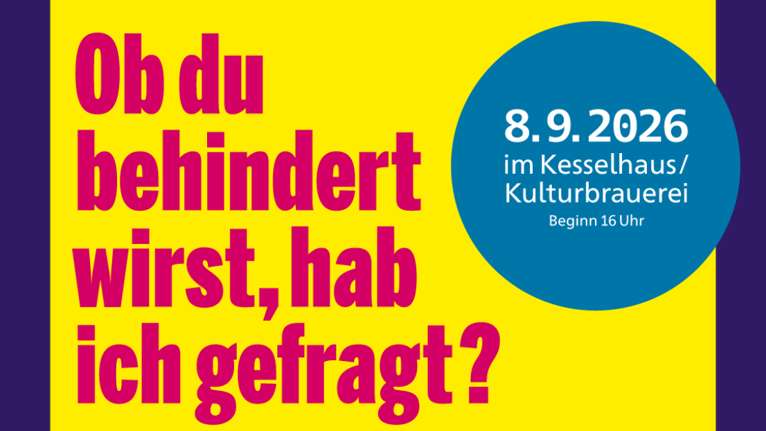 Ein Plakat zur Veranschaulichung der Veranstaltung am 08.09.2026